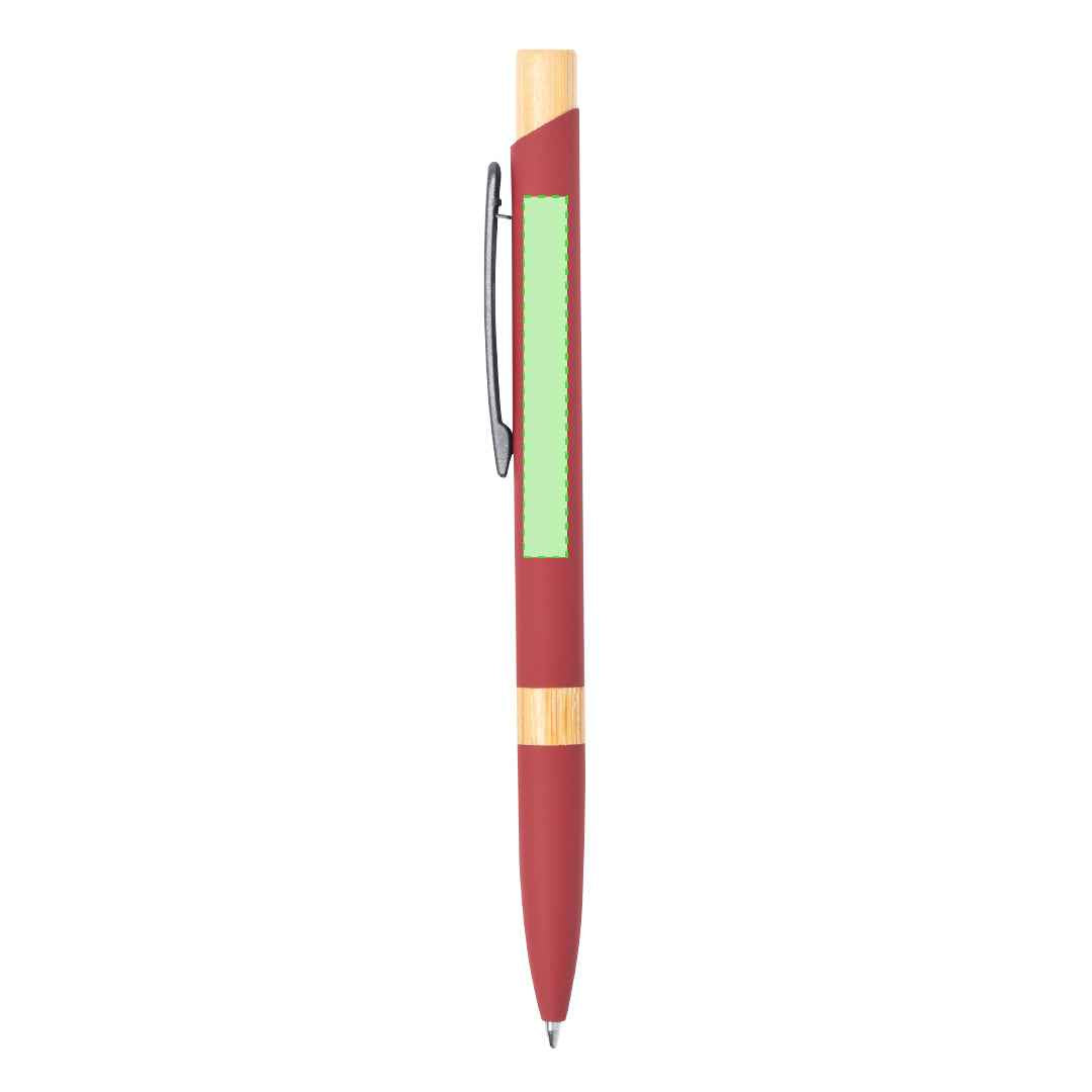 Lantasker Aluminium Ball Pen - Stylish Bamboo Accent Pen for Bulk Orders