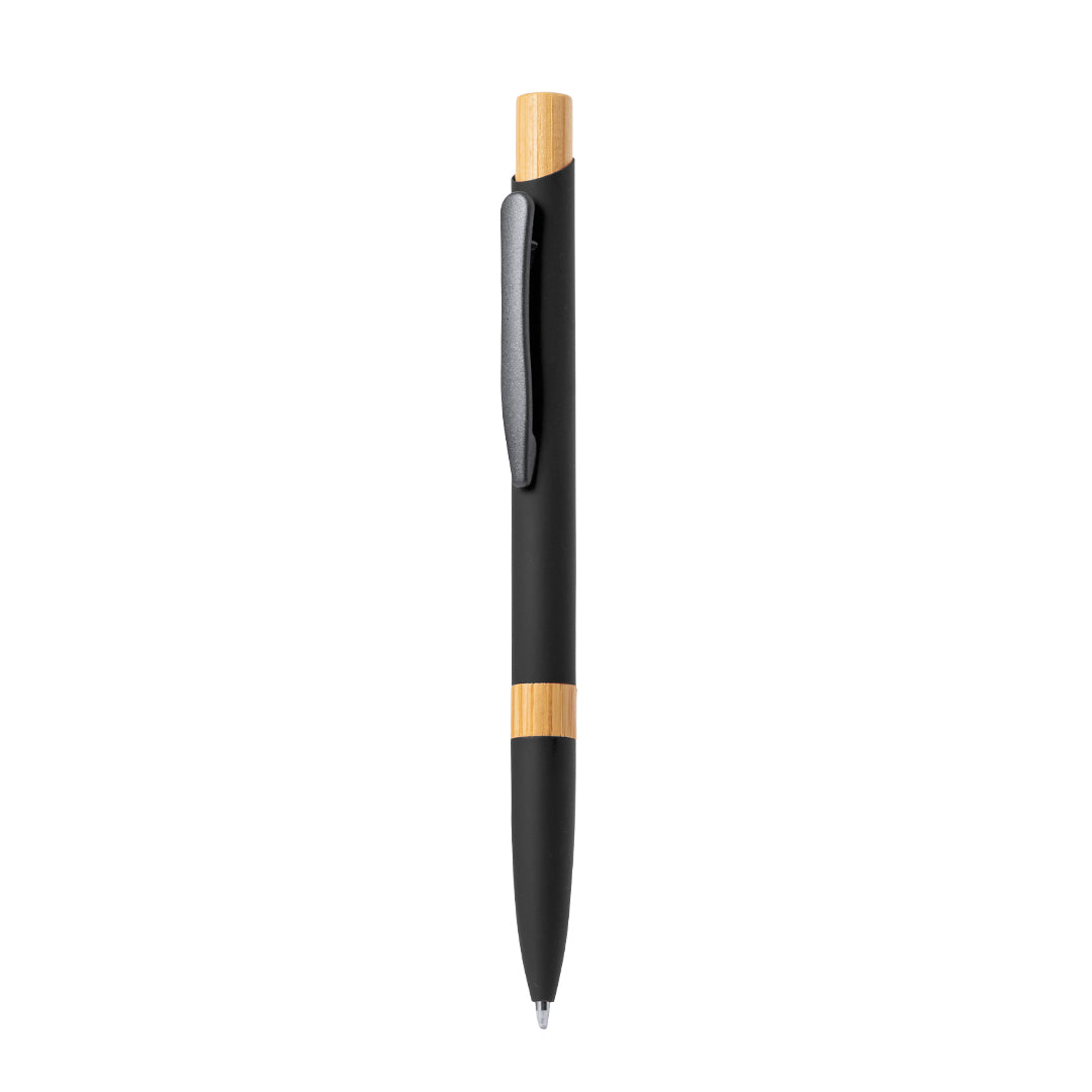 Lantasker Aluminium Ball Pen - Stylish Bamboo Accent Pen for Bulk Orders