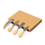Sondrex Cheese and Wine Set – Sustainable Stainless Steel and Bamboo Accessories