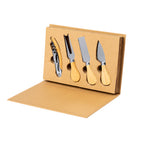 Sondrex Cheese and Wine Set – Sustainable Stainless Steel and Bamboo Accessories