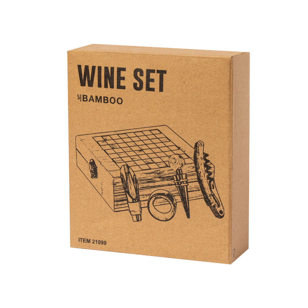Paluk Bamboo Chess Wine Set - Sustainable Wine Accessories