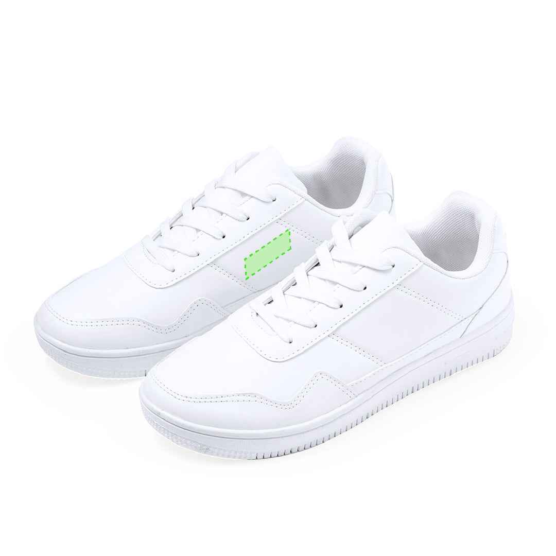 Parisix White Polyester Trainers – Comfortable and Stylish Footwear by Fou Tees Ireland