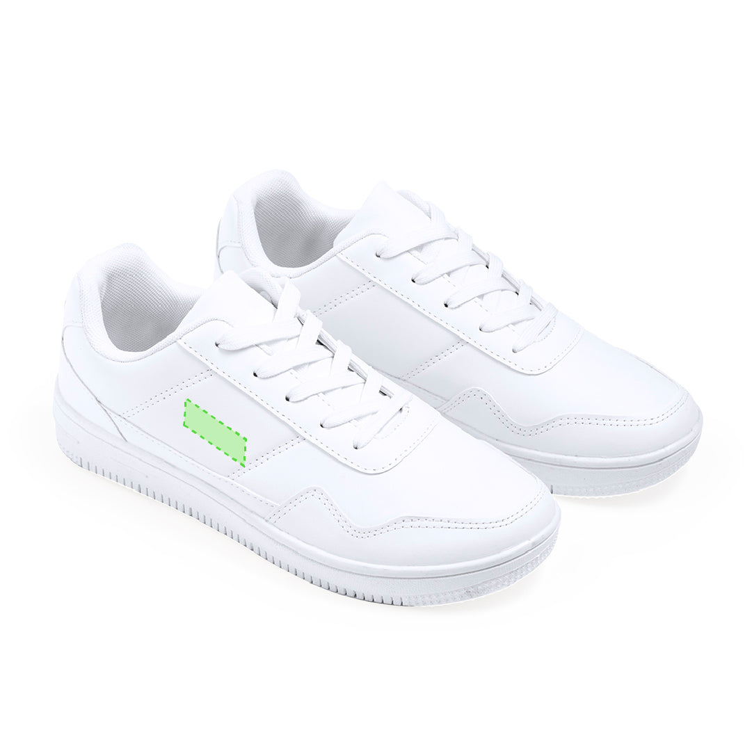 Parisix White Polyester Trainers – Comfortable and Stylish Footwear by Fou Tees Ireland