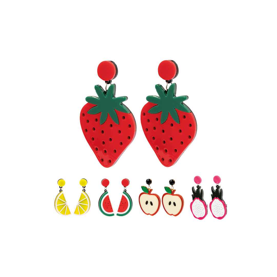 Kely Fruit Earrings - Colourful and Unique Accessories by Fou Tees Ireland
