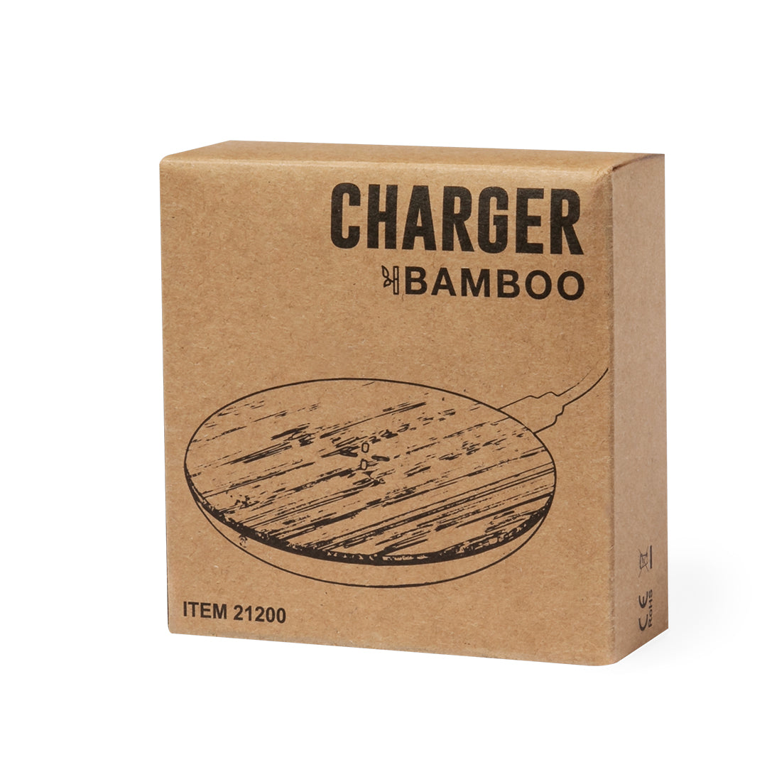 Sutmy Wireless Charger with Bamboo Base – Sustainable and Stylish Charging Solution