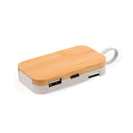 Flow USB hub with bamboo base – Sustainable tech accessory