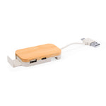 Flow USB hub with bamboo base – Sustainable tech accessory