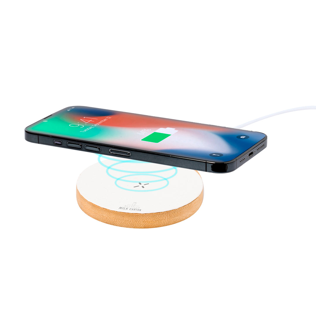 Panther Wireless Charger with Bamboo Base | Sustainable Tech Accessories