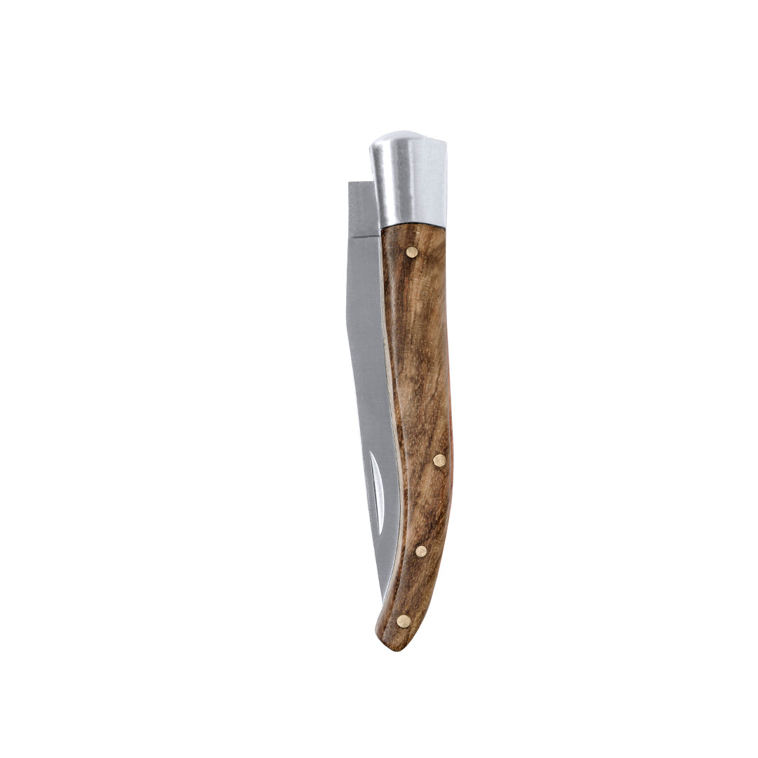 Rinex Pocket Knife – Durable Stainless Steel with Natural Wood Handle
