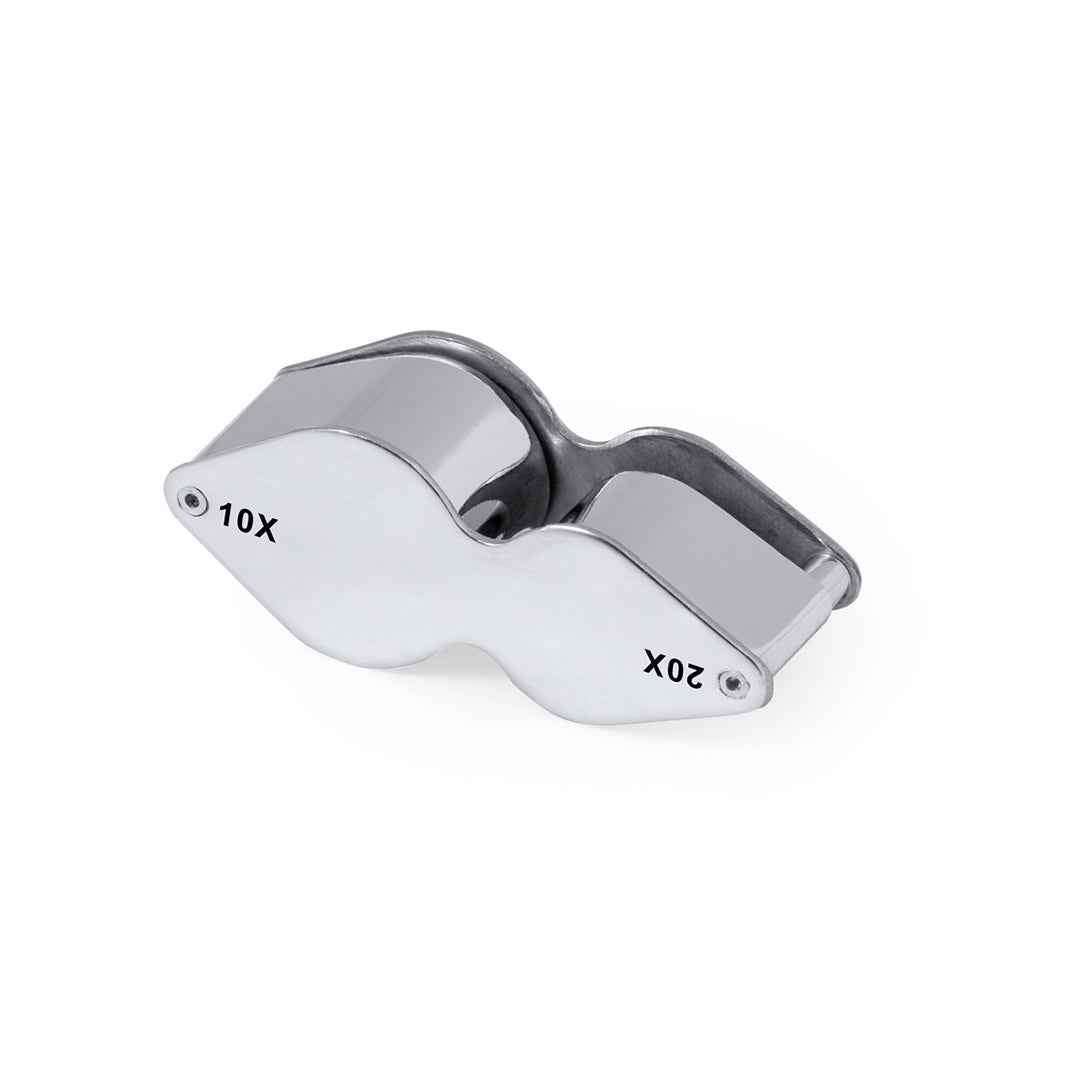 Nalix 10/20X Folding Magnifier - Durable Metal Magnification Tool