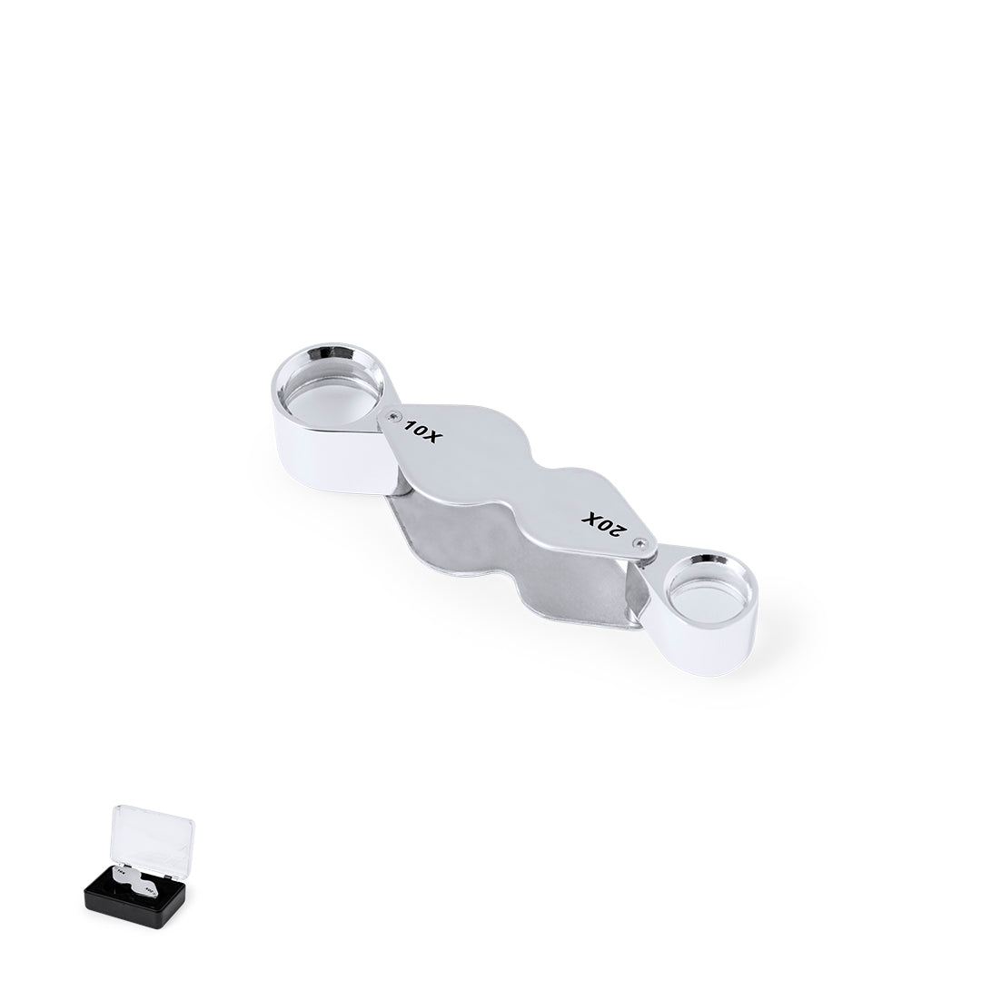 Nalix 10/20X Folding Magnifier - Durable Metal Magnification Tool