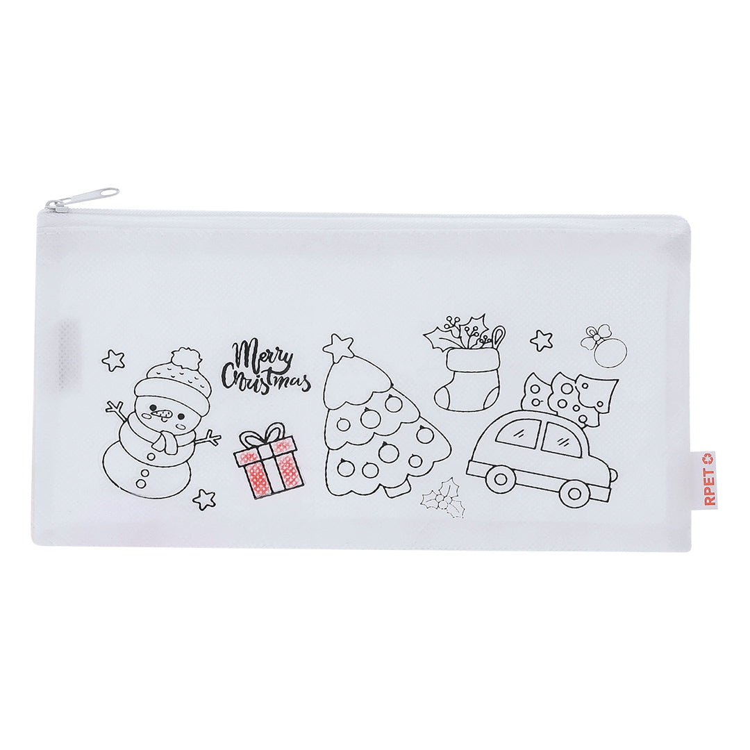 Flemenk Christmas Case – Sustainable Non-Woven RPET Bag with Crayons