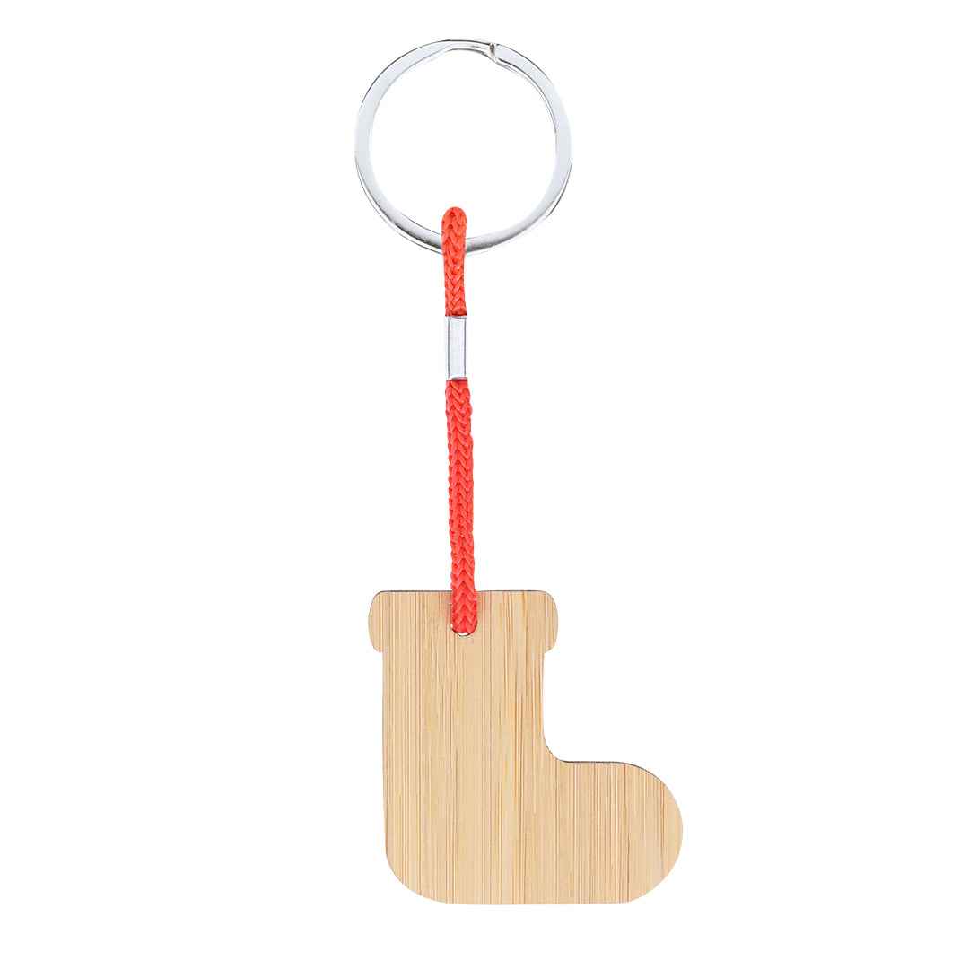 Matcher Bamboo Christmas Keyring - Sustainable Festive Accessory