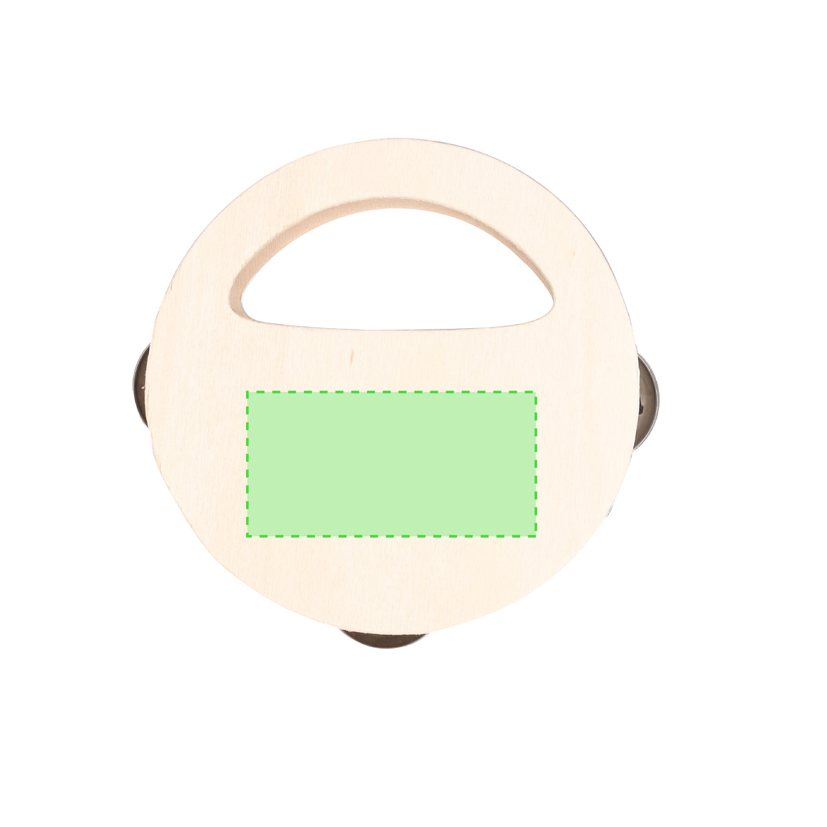 Andex Tambourine - Wooden Musical Instrument with Branding Area