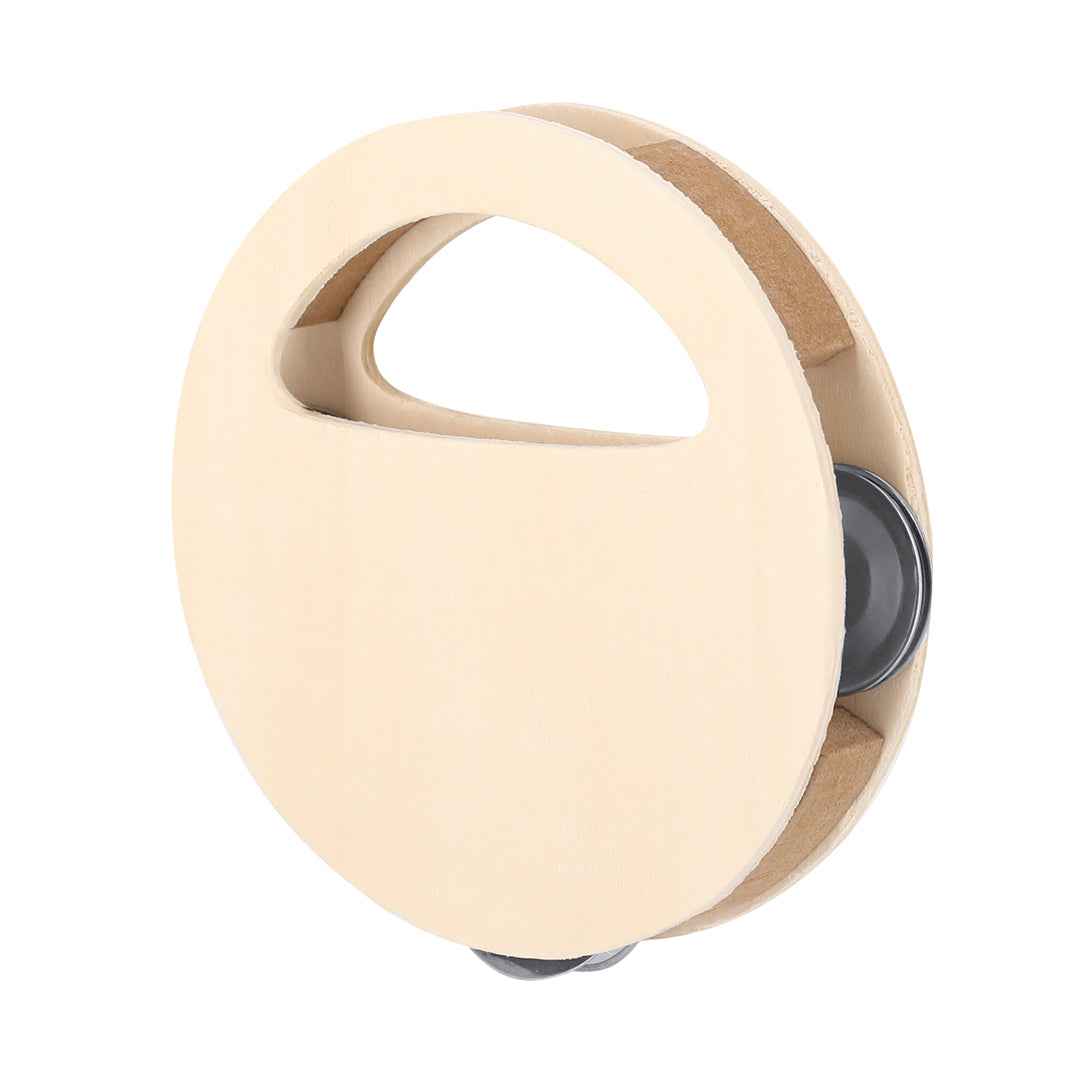 Andex Tambourine - Wooden Musical Instrument with Branding Area