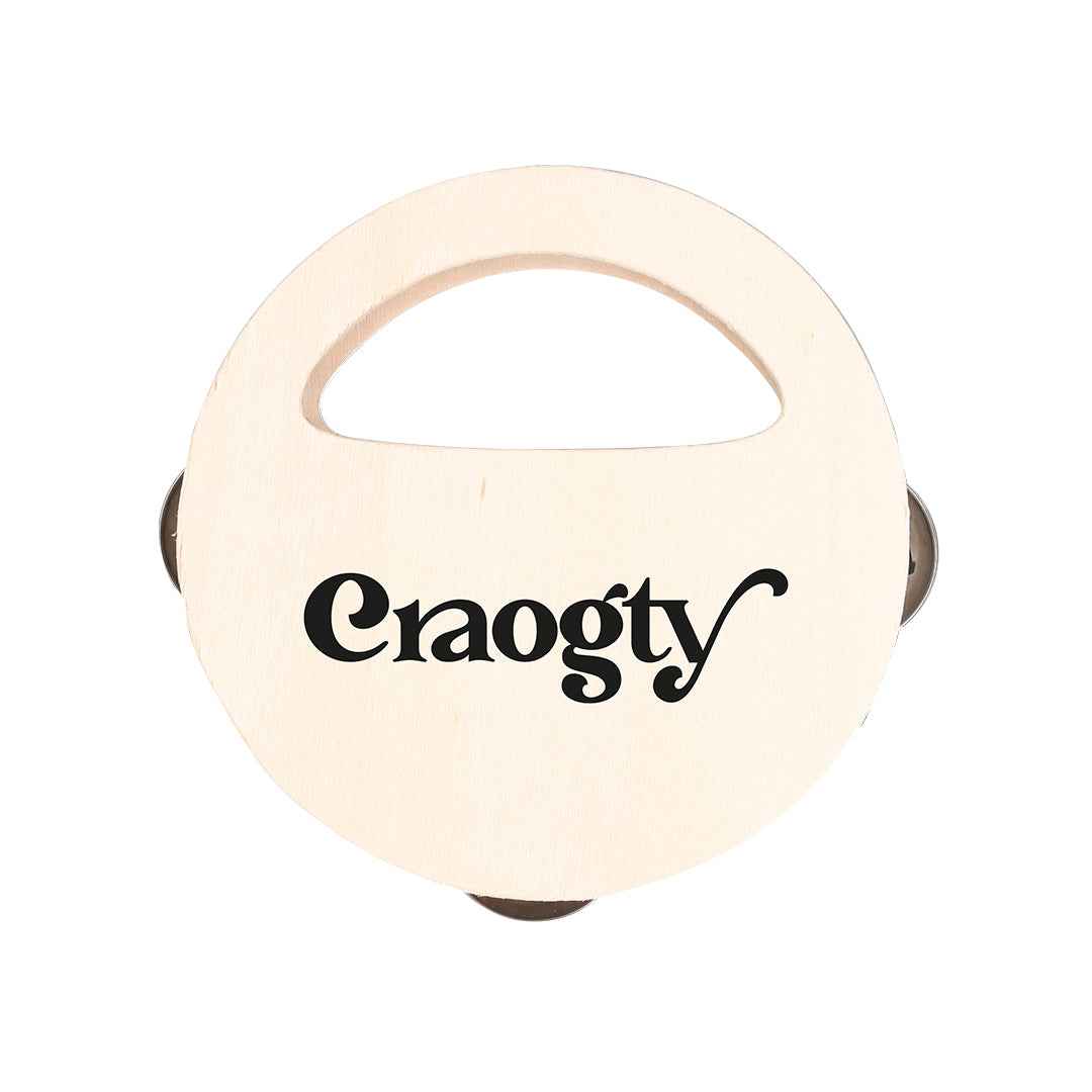 Andex Tambourine - Wooden Musical Instrument with Branding Area