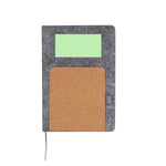 Wilko Notepad - Sustainable RPET Felt Cover with Cork Pocket