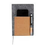 Wilko Notepad - Sustainable RPET Felt Cover with Cork Pocket