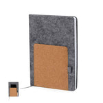 Wilko Notepad - Sustainable RPET Felt Cover with Cork Pocket