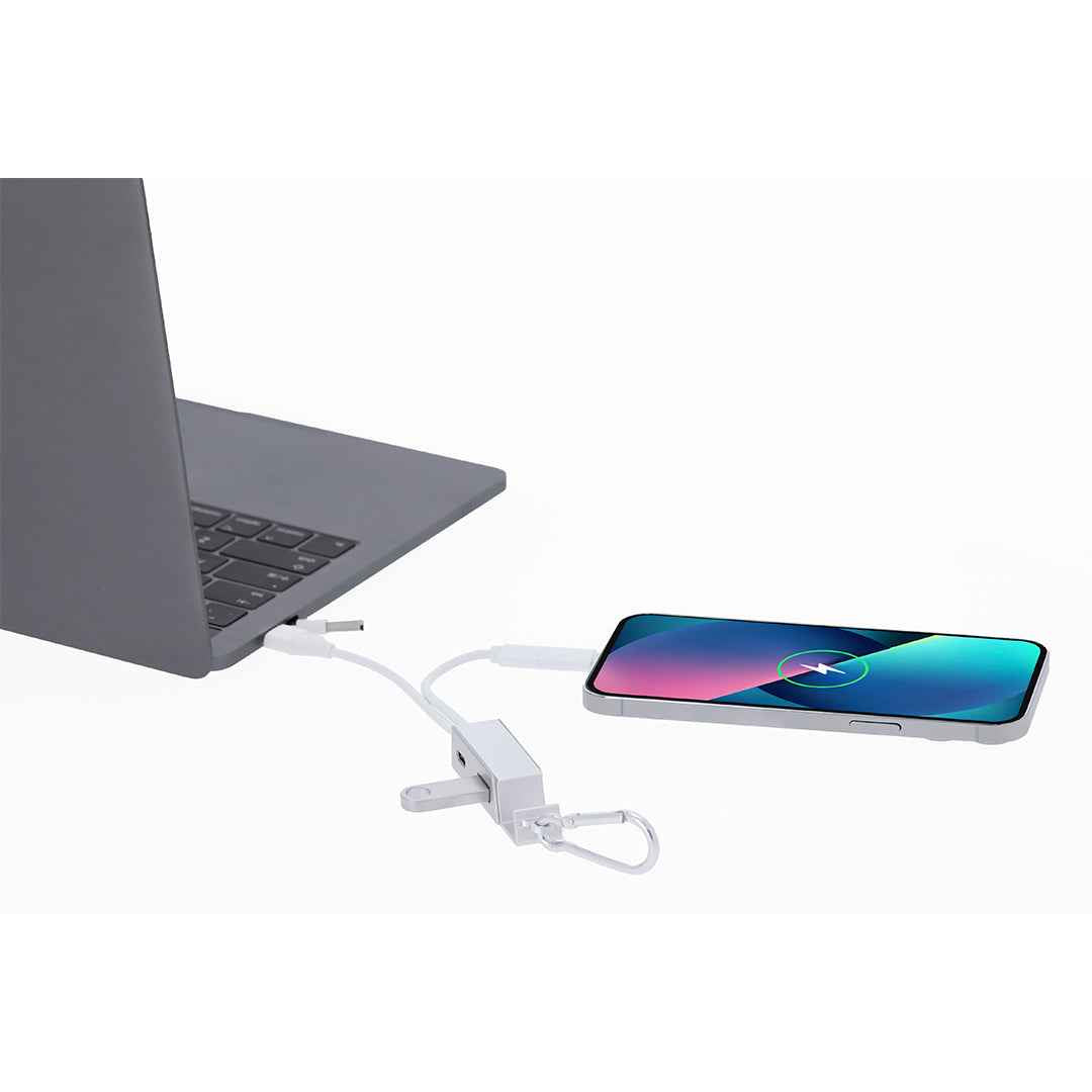Leony Recycled Aluminium USB Charger with Hub – Sustainable Tech Accessory