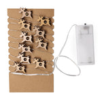 Plentox Illuminated Wooden Garland – Natural Christmas Decoration
