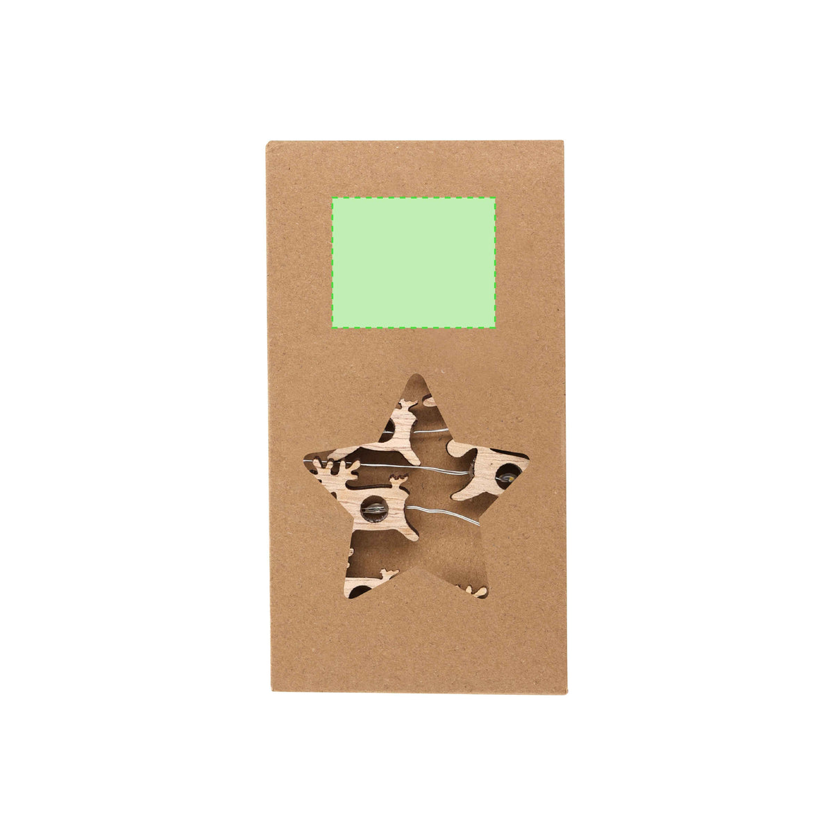 Plentox Illuminated Wooden Garland – Natural Christmas Decoration