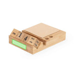 Dex Perpetual Calendar Notepad Holder – Stylish Bamboo Desk Accessory
