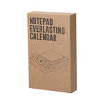 Dex Perpetual Calendar Notepad Holder – Stylish Bamboo Desk Accessory