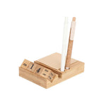 Dex Perpetual Calendar Notepad Holder – Stylish Bamboo Desk Accessory