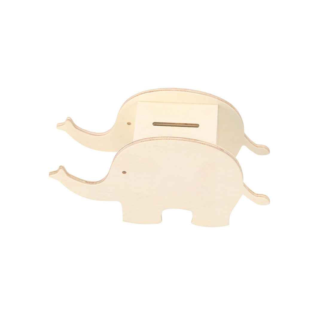 Yilmax Wooden Coin Bank - Customisable Natural Wood Savings Box