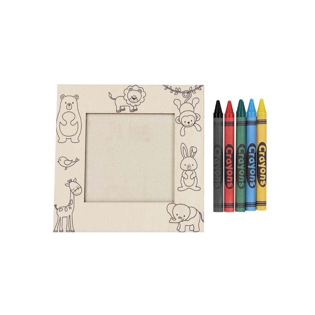 Kunku Photo Frame – Natural Wood Frame with Animal Design