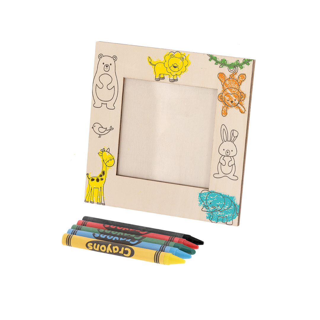Kunku Photo Frame – Natural Wood Frame with Animal Design