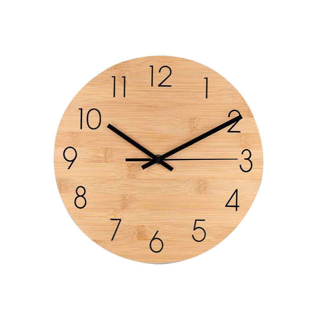 Tiwel Bamboo Wall Clock – Natural, Sustainable Timepiece