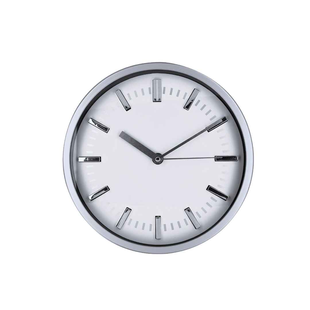 Houser Wall Clock – Elegant Aluminium and Glass Office Clock