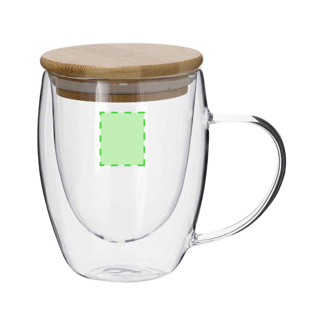 Helmar Thermal Mug – Durable Borosilicate Glass with Bamboo Lid