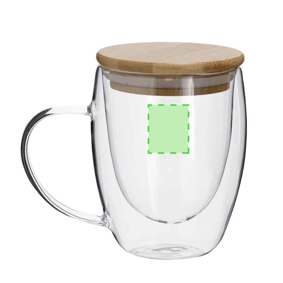 Helmar Thermal Mug – Durable Borosilicate Glass with Bamboo Lid