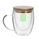 Helmar Thermal Mug – Durable Borosilicate Glass with Bamboo Lid