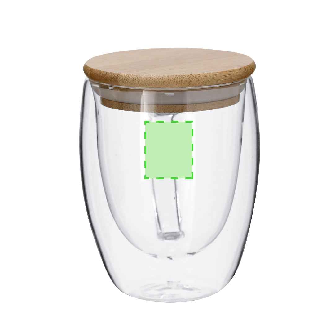 Helmar Thermal Mug – Durable Borosilicate Glass with Bamboo Lid