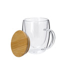 Helmar Thermal Mug – Durable Borosilicate Glass with Bamboo Lid
