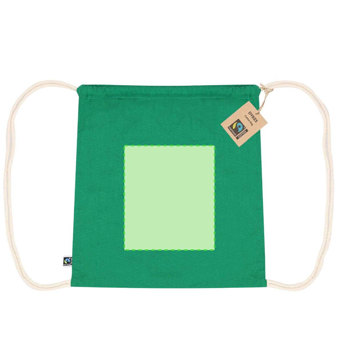 Dykes Fairtrade Drawstring Backpack – Sustainable Cotton Carryall