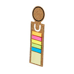 Rusnik Cork Bookmark Ruler with Sticky Notes – Sustainable Office Essential