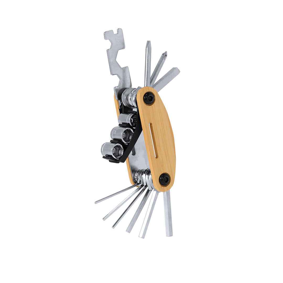 Koron Multitool – Durable Stainless Steel with Bamboo Casing