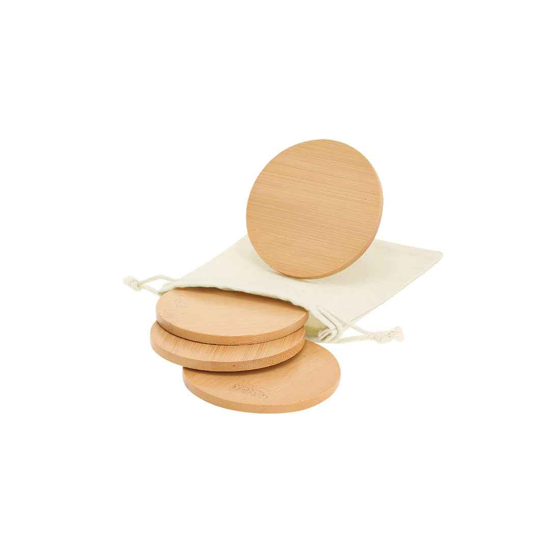 Elmor Bamboo Coaster Set – Stylish and Sustainable Drink Accessories
