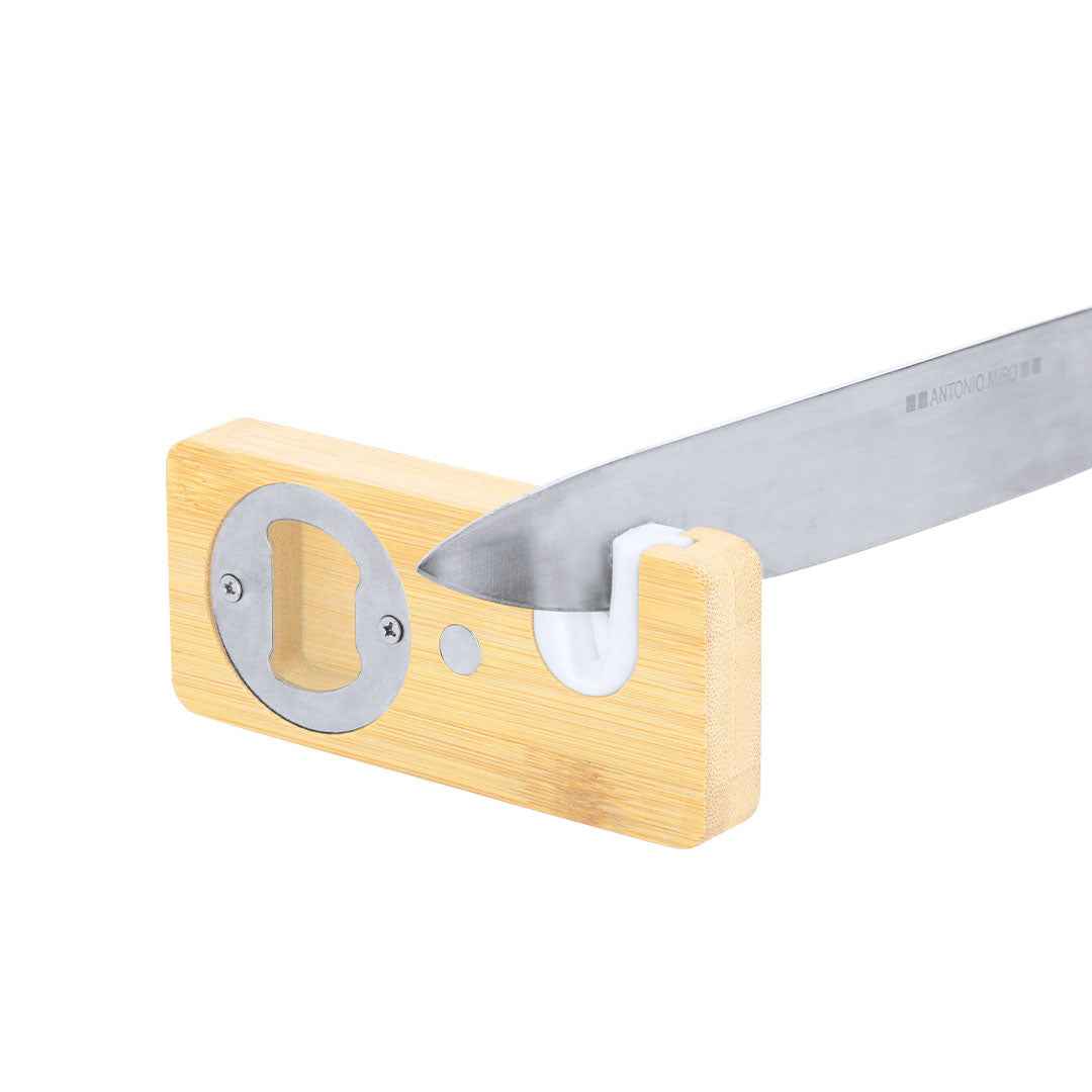 Stowel Bamboo Bottle Opener and Sharpener – Practical 2-in-1 Tool