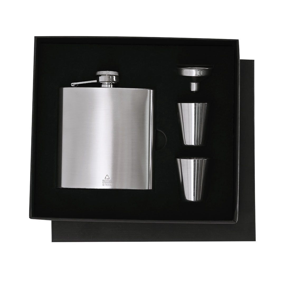 Almaz Recycled Stainless Steel Flask Set – Sustainable and Durable