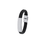 Mubark Bracelet – Stylish Synthetic Leather and Stainless Steel Bracelet