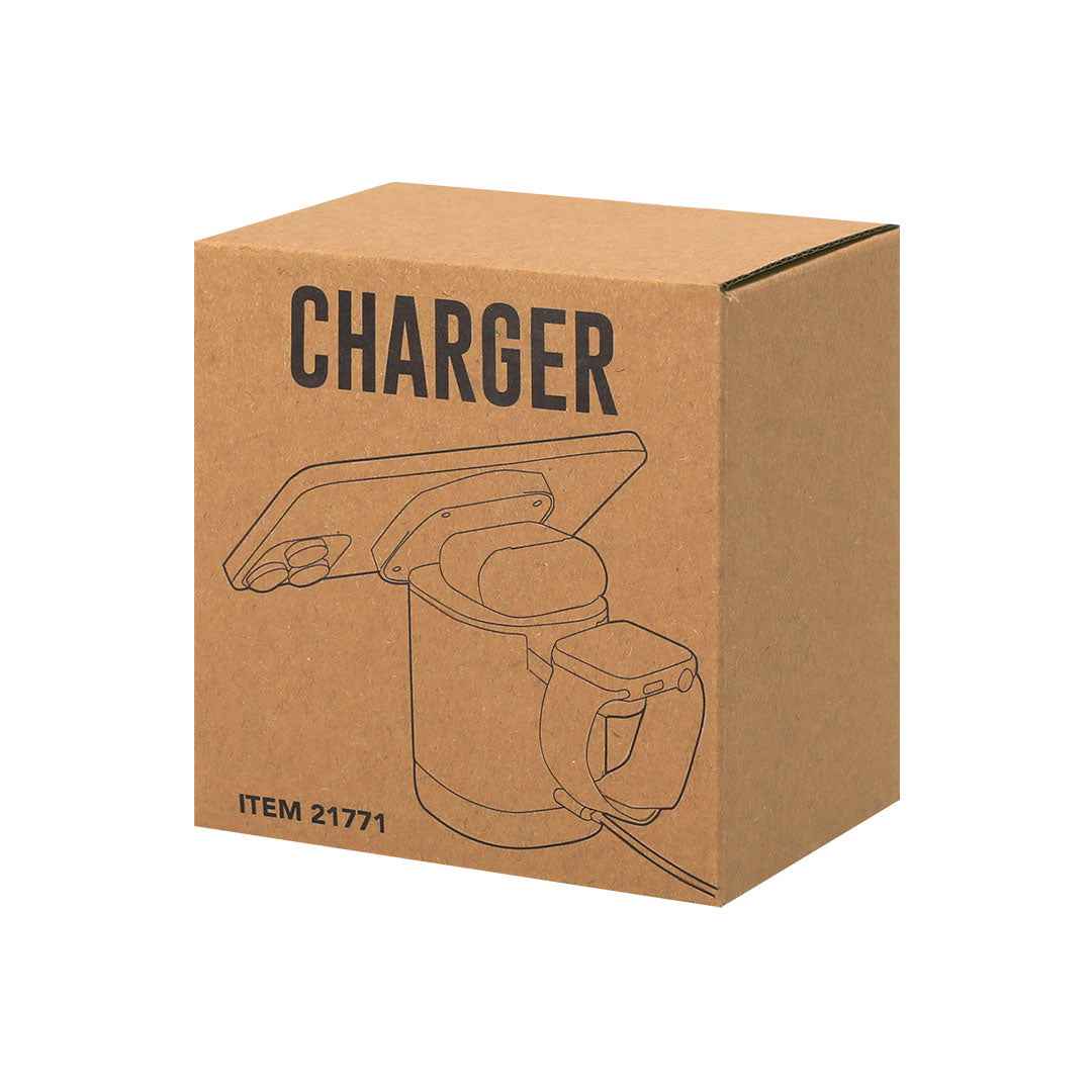 Ruclox Wireless Charger – 3-in-1 Magnetic Charging Station