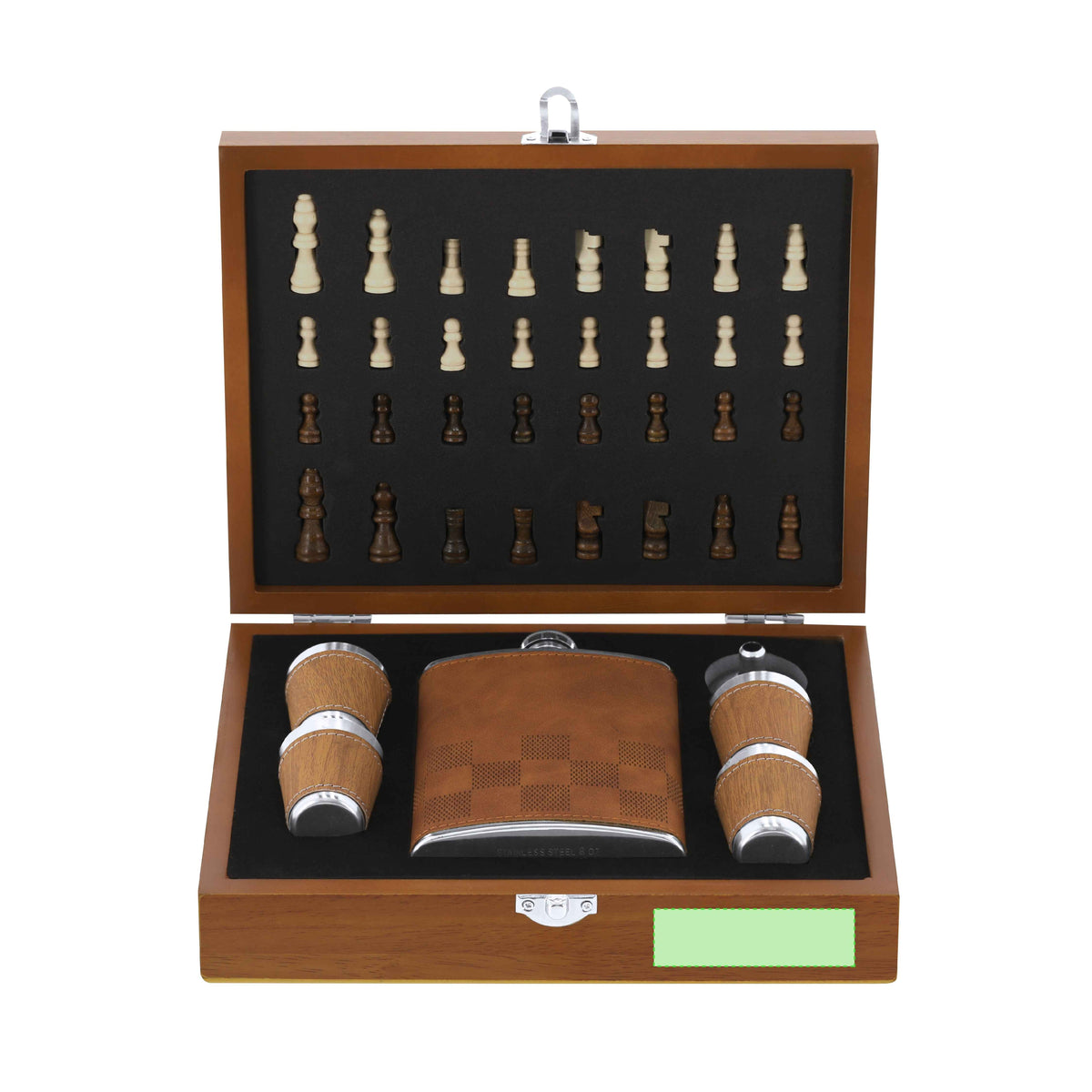 Fleet Hip Flask Set – Elegant Chessboard Design Gift