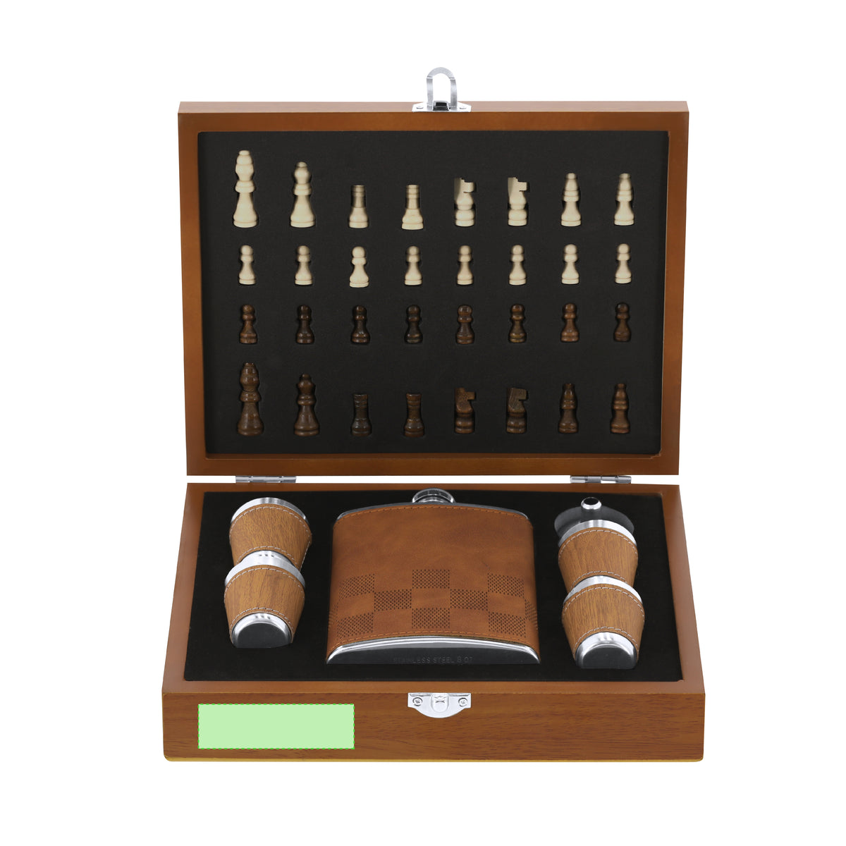 Fleet Hip Flask Set – Elegant Chessboard Design Gift