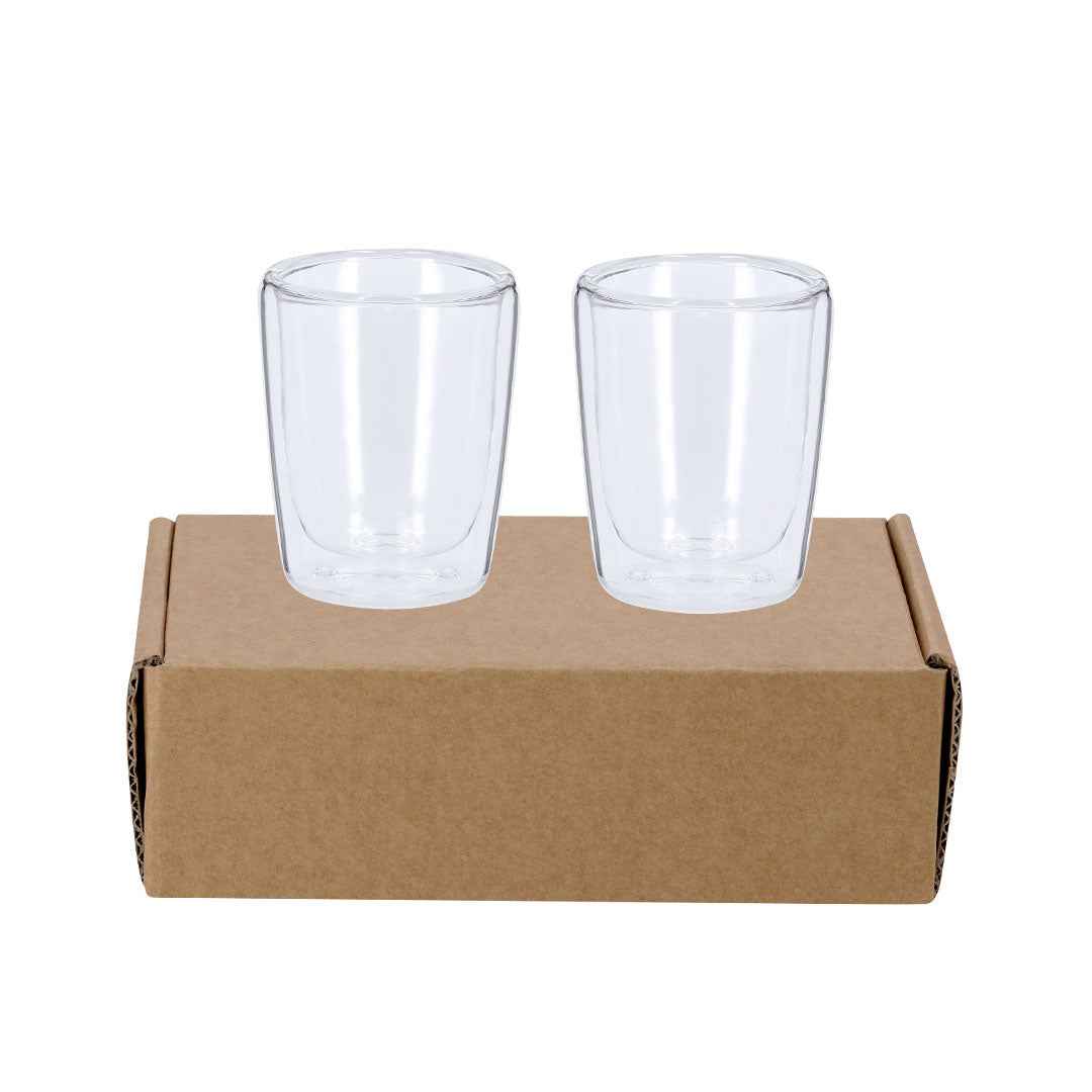 Frilux Glass Cup Set - Elegant Double-Walled Borosilicate Cups for Irish Businesses